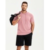 image:imageJMIERR Mens Short Sleeve Hoodie Lightweight Hooded Tshirts with PocketPink