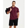 image:imageJMIERR Mens Short Sleeve Hoodie Lightweight Hooded Tshirts with PocketRed