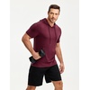 image:imageJMIERR Mens Short Sleeve Hoodie Lightweight Hooded Tshirts with PocketRed