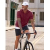 image:imageJMIERR Mens Short Sleeve Hoodie Lightweight Hooded Tshirts with PocketRed