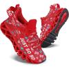 imageVivay Kids Girls Shoes Boy Tennis Sport Running Sneakers Casual Walking Fashion SneakersPatternred