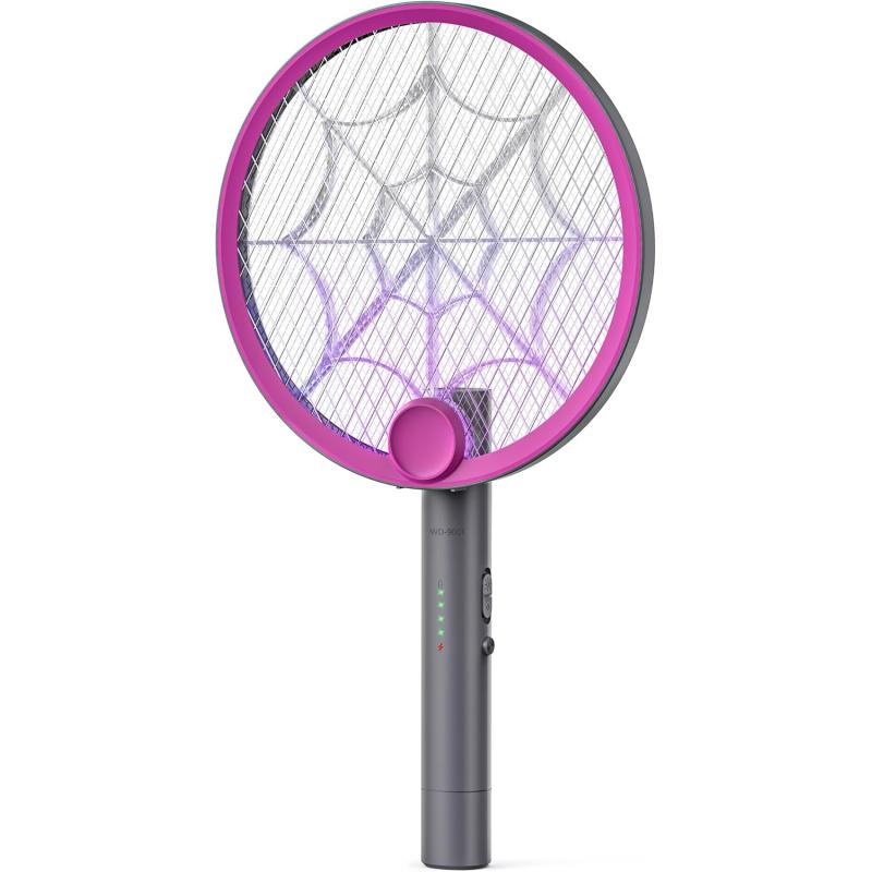 3800V Electric Fly Swatter, Dual Modes Bug Zapper Racket, 1500mAh Type-C Rechargeable Battery, Portable and Foldable Fly Zapper Racket, for Indoor Outdoor Home Patio Camping