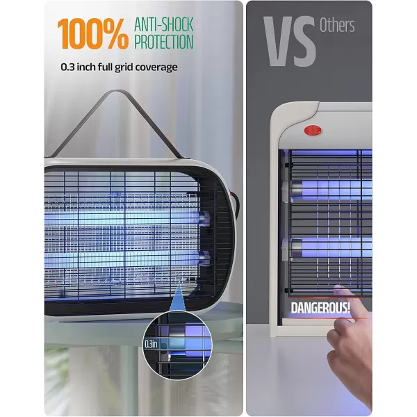 Bug Zapper Indoor for 5000 Sq. Ft., 20W Instant Electric Mosquito Zapper, High-Voltage Fly Zapper, Fruit Fly Traps Fly Killer -MA015