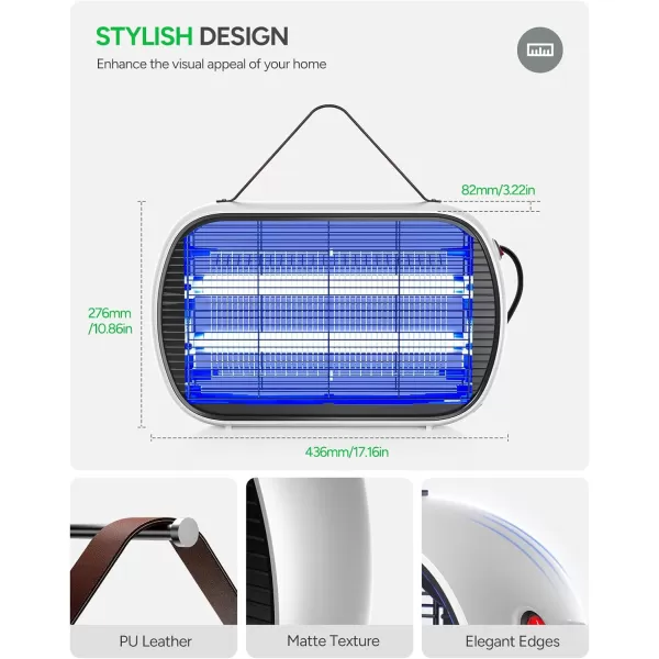 Bug Zapper Indoor for 5000 Sq. Ft., 20W Instant Electric Mosquito Zapper, High-Voltage Fly Zapper, Fruit Fly Traps Fly Killer -MA015