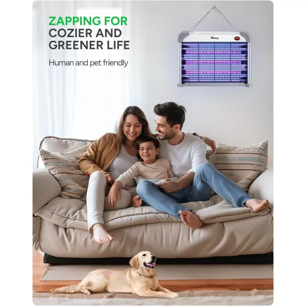 LED Bug Zapper Indoor, 10 Years Lifespan 3 Lamps Sustainable Less Power, 3800V Powerful Electric Mosquito Zapper, Durable Fly Trap Mosquito Trap, Fly Killer Fly Zapper -MA009