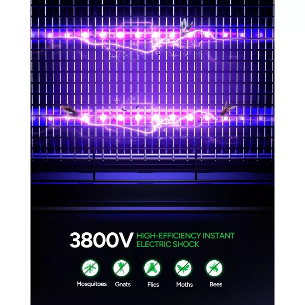 LED Bug Zapper Outdoor Indoor, Rechargeable 5200mAh Battery, Durable 10 Years Lifespan Lamp, Portable Camping Mosquito Zapper, Fly Trap Mosquito Trap, Fly Killer Fly Zapper -MA015C