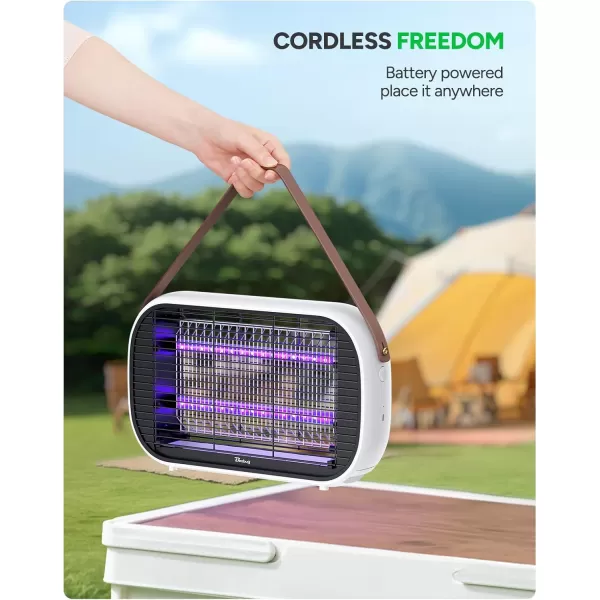 LED Bug Zapper Outdoor Indoor, Rechargeable 5200mAh Battery, Durable 10 Years Lifespan Lamp, Portable Camping Mosquito Zapper, Fly Trap Mosquito Trap, Fly Killer Fly Zapper -MA015C