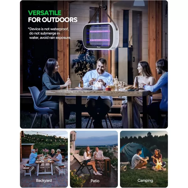 LED Bug Zapper Outdoor Indoor, Rechargeable 5200mAh Battery, Durable 10 Years Lifespan Lamp, Portable Camping Mosquito Zapper, Fly Trap Mosquito Trap, Fly Killer Fly Zapper -MA015C