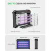 imageLED Bug Zapper Indoor 10 Years Lifespan 3 Lamps Sustainable Less Power Durable Fly Trap Mosquito Trap Fly Killer Fly Zapper MA009All Black