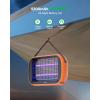 imageLED Bug Zapper Outdoor Indoor 10 Years Lifespan Lamp Rechargeable 5200mAh Battery Portable Camping Fruit Fly Mosquito Moth Gnat Wasp Trap Killer Zapper MA015C WhiteOrange