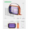imageLED Bug Zapper Outdoor Indoor 10 Years Lifespan Lamp Rechargeable 5200mAh Battery Portable Camping Fruit Fly Mosquito Moth Gnat Wasp Trap Killer Zapper MA015C WhiteOrange