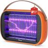 imageLED Bug Zapper Outdoor Indoor 10 Years Lifespan Lamp Rechargeable 5200mAh Battery Portable Camping Fruit Fly Mosquito Moth Gnat Wasp Trap Killer Zapper MA015C WhiteOrange