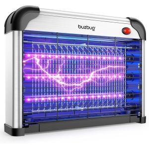 imageBuzbug LED Bug Zapper Indoor 10 Years Lifespan 3 Lamps Enhance Insect Attraction 3800V HighVoltage Electric Mosquito Zapper Fruit Fly Mosquito Moth Gnat Zapper Killer Trap MA009Black