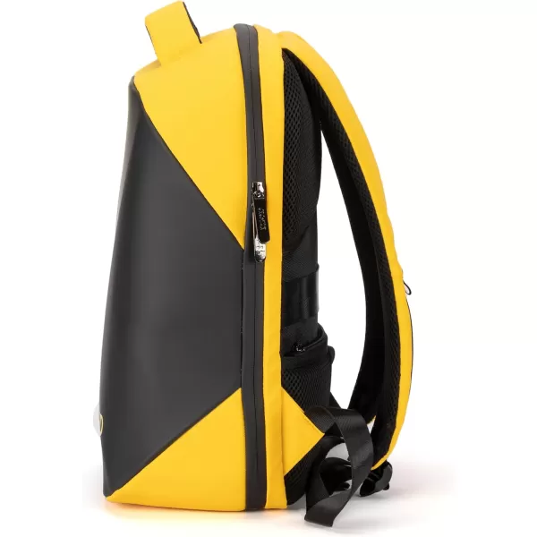 Business Laptop Backpack USB Charging Port Travel Slim Durable Computer Bag Fits 15.6, 16 and 17 Inch Laptop  - 15 Inches, Yellow)