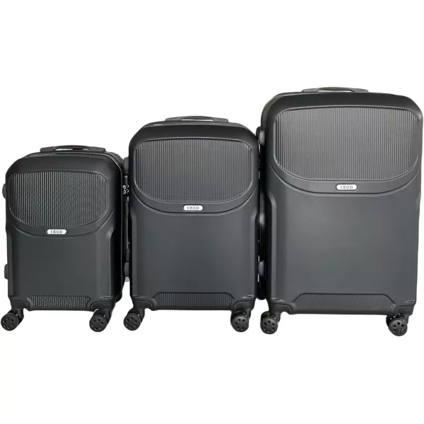 IZOD ABS Hard Shell Expandable Luggage Set - Durable ABS Hard Shell Construction - Double Water-Resistant Nylon Coil – Versatile Sizes 28", 24", 20" - 3-Piece Spinner Luggage Set 