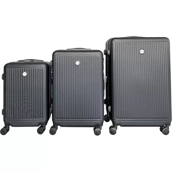 IZOD ABS Hard Shell Expandable Luggage Set - Durable ABS Hard Shell Construction - Double Water-Resistant Nylon Coil – Versatile Sizes 28", 24", 20" - 3-Piece Spinner Luggage Set 