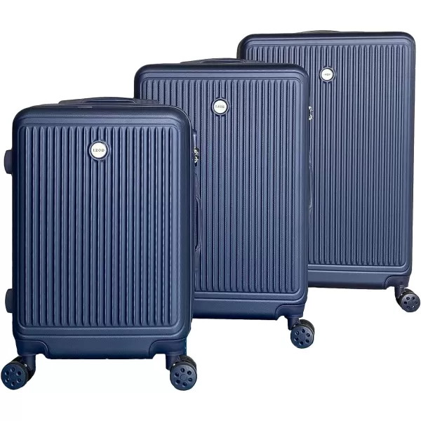 IZOD ABS Hard Shell Expandable Luggage Set - Durable ABS Hard Shell Construction - Double Water-Resistant Nylon Coil – Versatile Sizes 28", 24", 20" - 3-Piece Spinner Luggage Set 