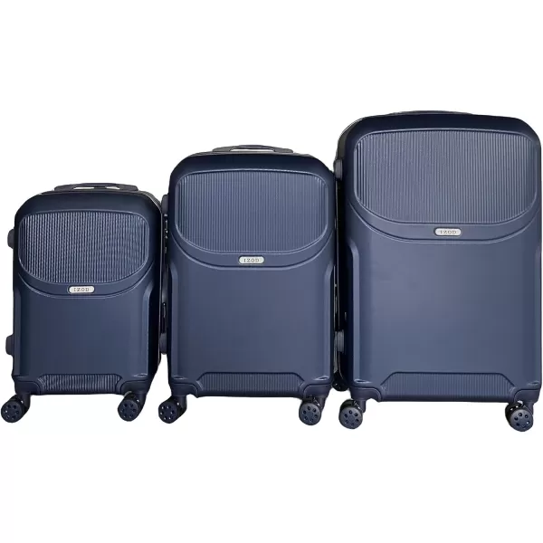 IZOD ABS Hard Shell Expandable Luggage Set - Durable ABS Hard Shell Construction - Double Water-Resistant Nylon Coil – Versatile Sizes 28", 24", 20" - 3-Piece Spinner Luggage Set 