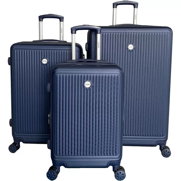 IZOD ABS Hard Shell Expandable Luggage Set - Durable ABS Hard Shell Construction - Double Water-Resistant Nylon Coil – Versatile Sizes 28", 24", 20" - 3-Piece Spinner Luggage Set 