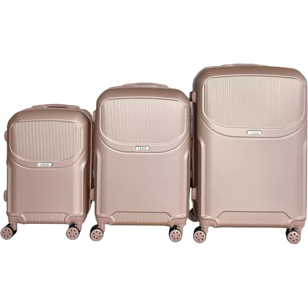IZOD ABS Hard Shell Expandable Luggage Set - Durable ABS Hard Shell Construction - Double Water-Resistant Nylon Coil – Versatile Sizes 28", 24", 20" - 3-Piece Spinner Luggage Set 