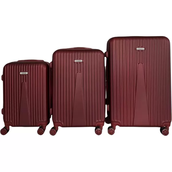 IZOD ABS Hard Shell Expandable Luggage Set - Durable ABS Hard Shell Construction - Double Water-Resistant Nylon Coil – Versatile Sizes 28", 24", 20" - 3-Piece Spinner Luggage Set 