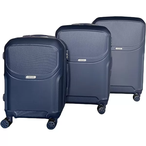 IZOD ABS Hard Shell Expandable Luggage Set - Durable ABS Hard Shell Construction - Double Water-Resistant Nylon Coil – Versatile Sizes 28", 24", 20" - 3-Piece Spinner Luggage Set 