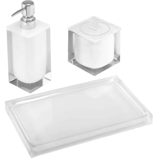 IZOD Accessories Resin Bathroom Essentials, 2pc Bath Set, Pink