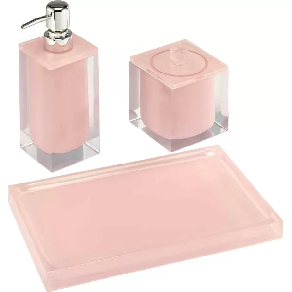 IZOD Accessories Resin Bathroom Essentials, 2pc Bath Set, Pink