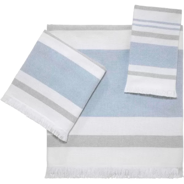 IZOD - Bath Towels, Soft &amp; Absorbent Cotton, Striped Bathroom Decor, Dorm Room Essentials, Set of 2 