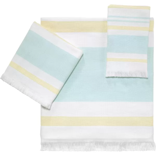IZOD - Bath Towels, Soft &amp; Absorbent Cotton, Striped Bathroom Decor, Dorm Room Essentials, Set of 2 