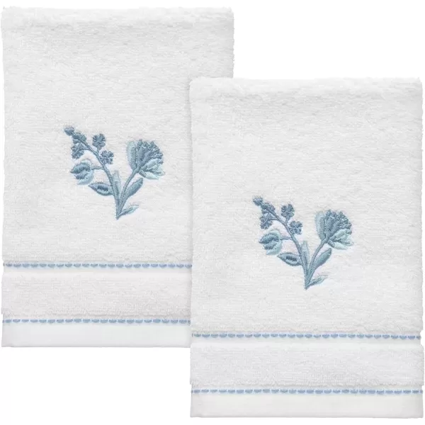 IZOD Bathroom Accessories Mystic Collection, 2pc Fingertip Towels, White