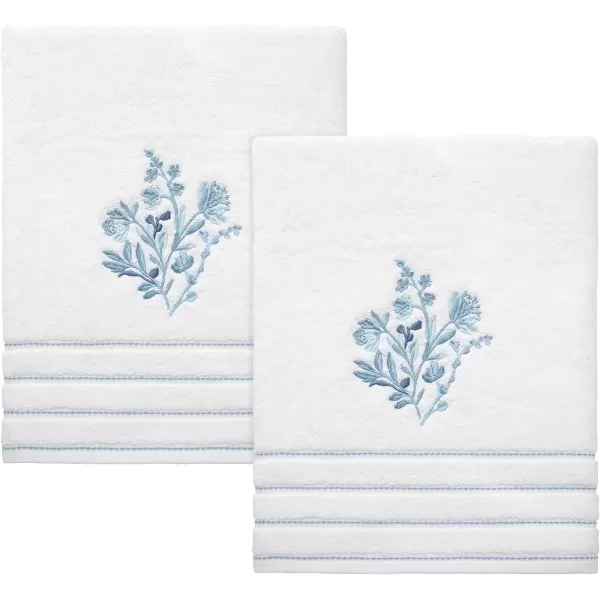 IZOD Bathroom Accessories Mystic Collection, 2pc Fingertip Towels, White