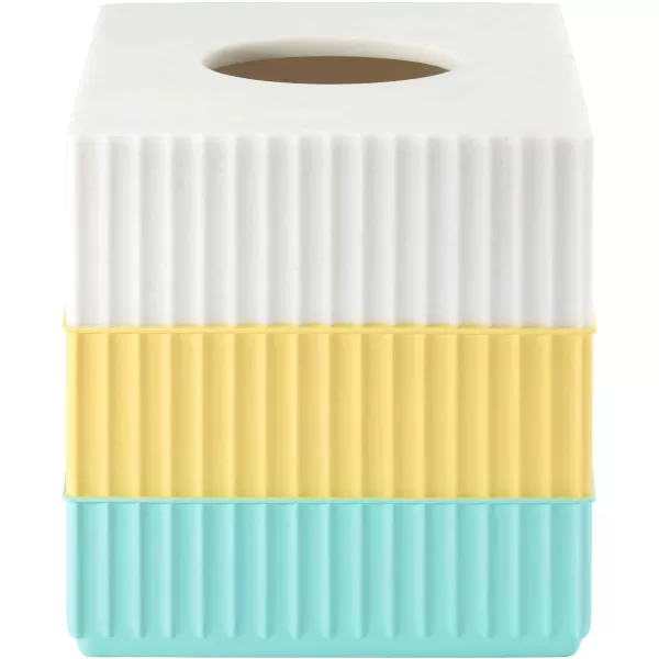 IZOD - Bathroom Set, 2pc Countertop Accessories, Striped Resin Toothbrush Holder &amp; Lotion Pump, Dorm Room Essentials 