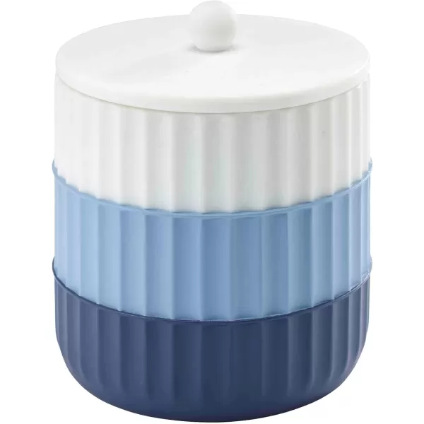 IZOD - Bathroom Set, 2pc Countertop Accessories, Striped Resin Toothbrush Holder &amp; Lotion Pump, Dorm Room Essentials 