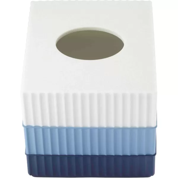 IZOD - Bathroom Set, 2pc Countertop Accessories, Striped Resin Toothbrush Holder &amp; Lotion Pump, Dorm Room Essentials 