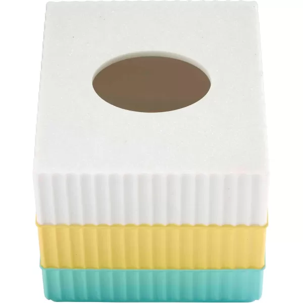 IZOD - Bathroom Set, 2pc Countertop Accessories, Striped Resin Toothbrush Holder &amp; Lotion Pump, Dorm Room Essentials 