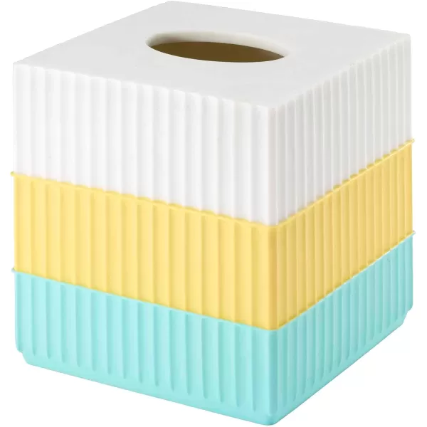 IZOD - Bathroom Set, 2pc Countertop Accessories, Striped Resin Toothbrush Holder &amp; Lotion Pump, Dorm Room Essentials 