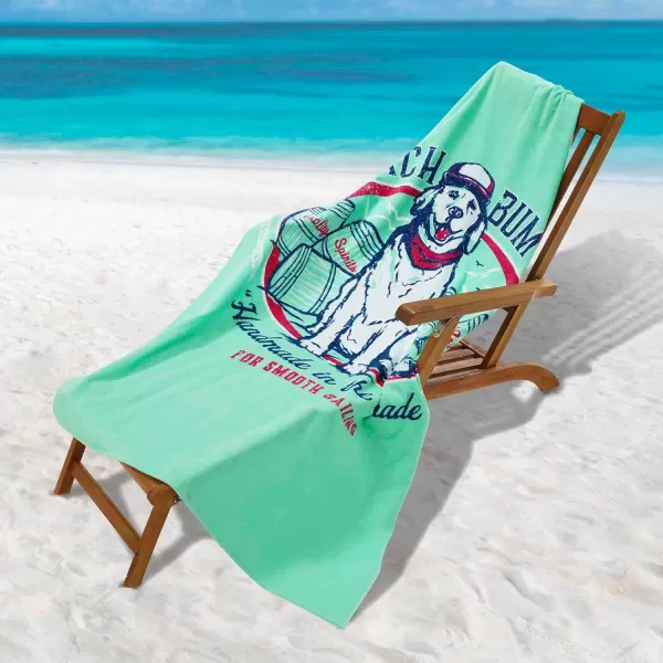 IZOD - Beach Towel, Soft &amp; Absorbent Cotton Sheared Velour, Dorm Room Essentials, Printed Beach Accessories 
