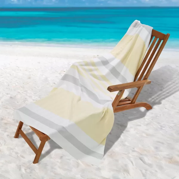 IZOD - Beach Towel, Striped Design, Soft &amp; Absorbent Cotton Sheared Velour, Dorm Room Essentials, Printed Beach Accessories 