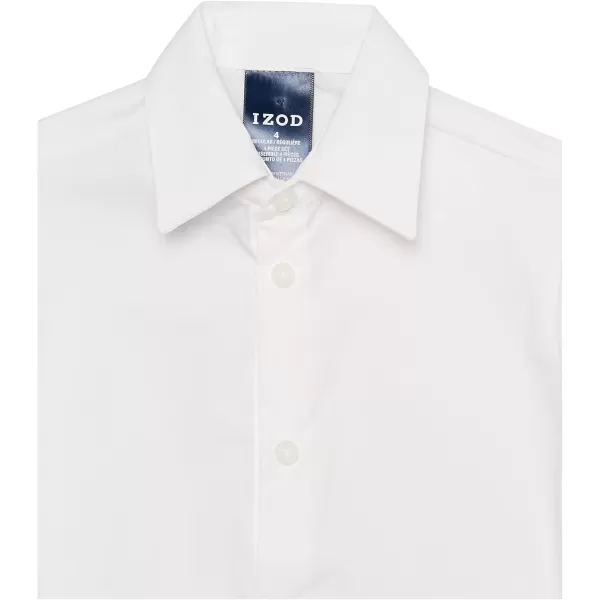IZOD Boys' 4-Piece Set with Collared Dress Shirt, Tie, Vest, and Pants