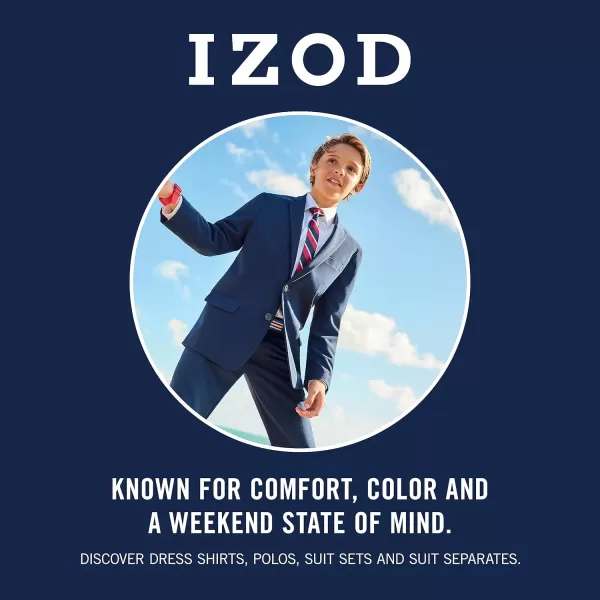 IZOD Boys' 4-Piece Set with Collared Dress Shirt, Tie, Vest, and Pants