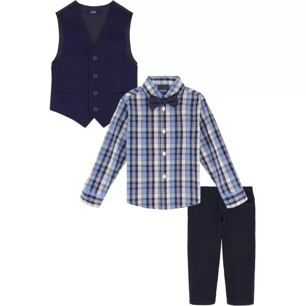 IZOD Boys' 4-Piece Set with Collared Dress Shirt, Tie, Vest, and Pants