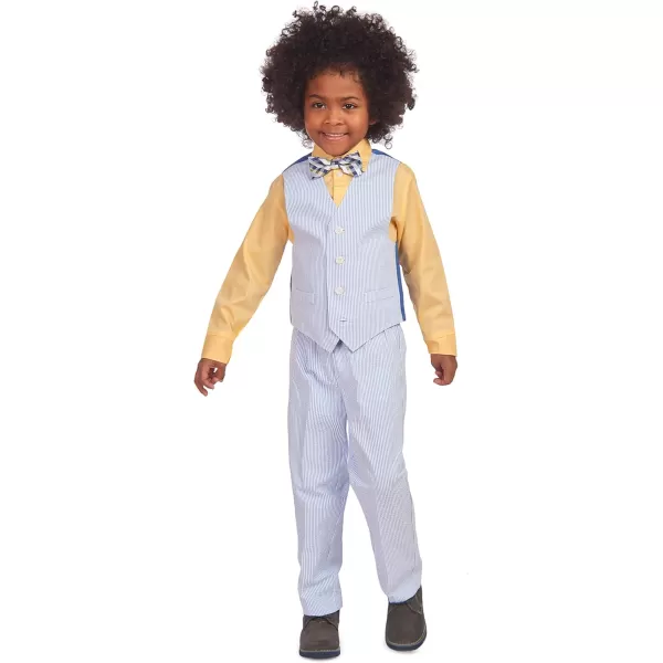 IZOD Boys' 4-Piece Set with Collared Dress Shirt, Tie, Vest, and Pants