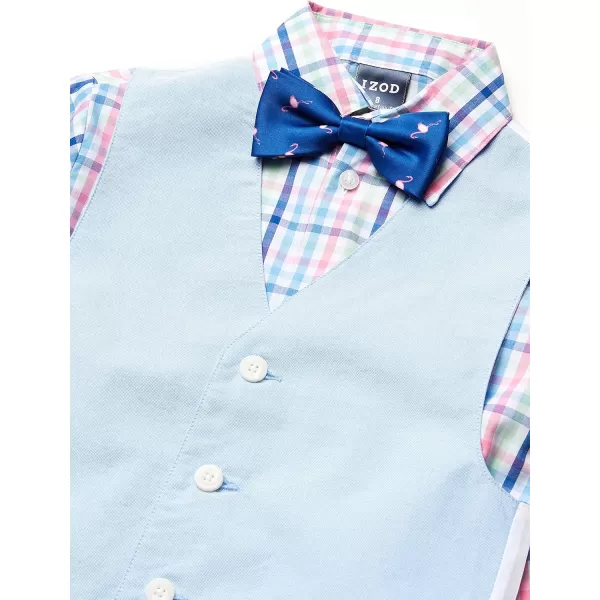 IZOD Boys' 4-Piece Set with Collared Dress Shirt, Tie, Vest, and Pants