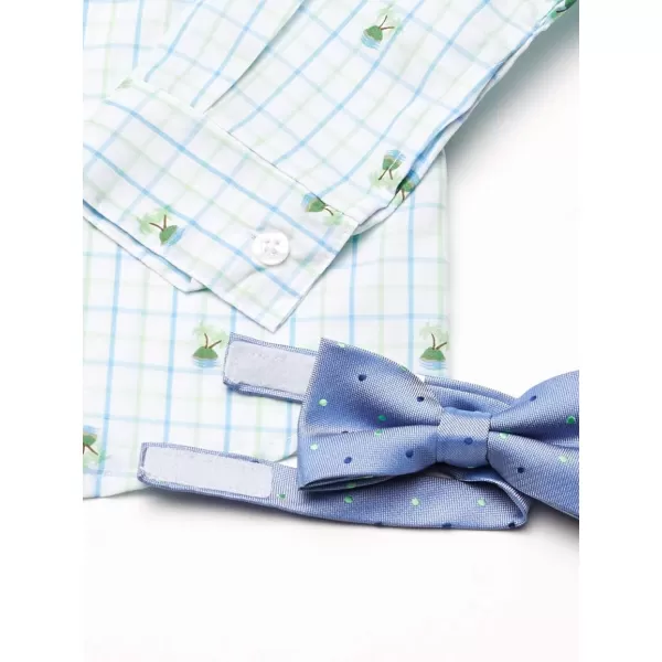 IZOD Boys' 4-Piece Set with Collared Dress Shirt, Tie, Vest, and Pants