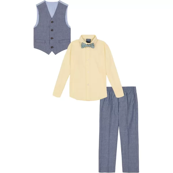 IZOD Boys' 4-Piece Set with Collared Dress Shirt, Tie, Vest, and Pants