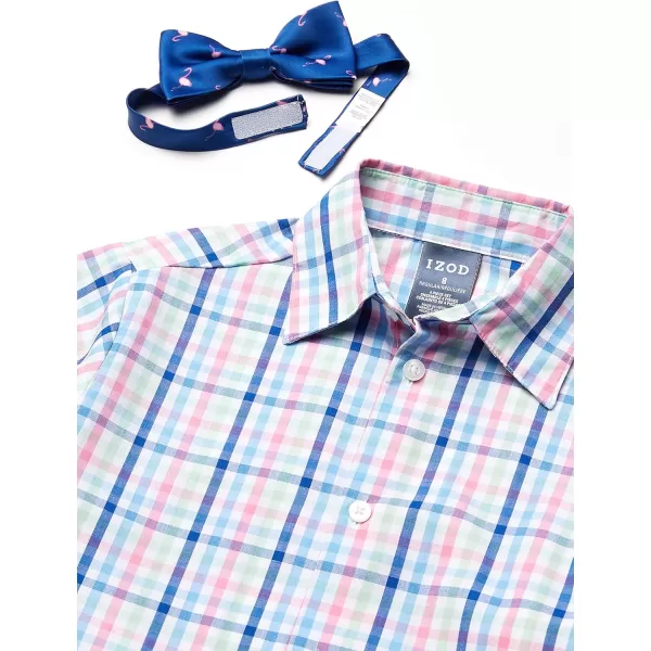 IZOD Boys' 4-Piece Set with Collared Dress Shirt, Tie, Vest, and Pants
