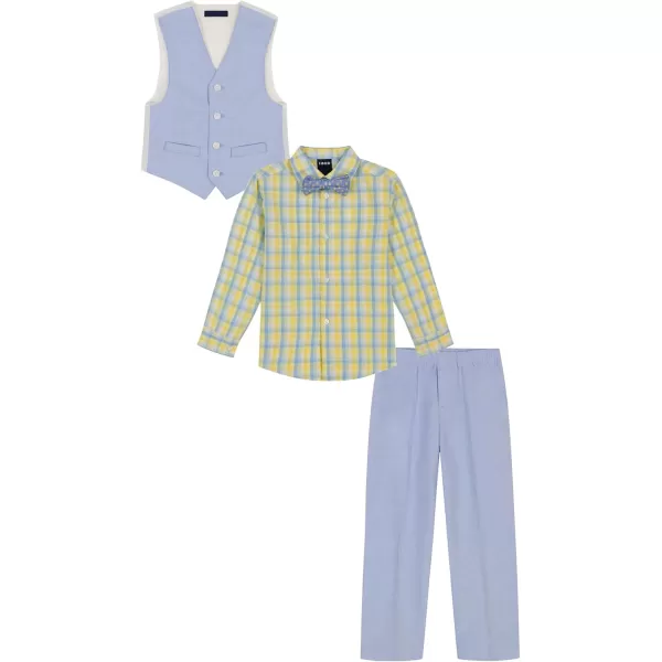 IZOD Boys' 4-Piece Set with Collared Dress Shirt, Tie, Vest, and Pants