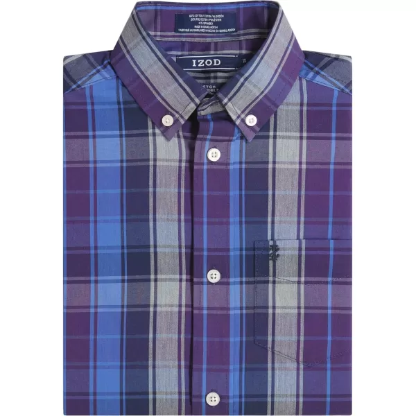 IZOD Boys' Long Sleeve Plaid Button-Down Dress Shirt