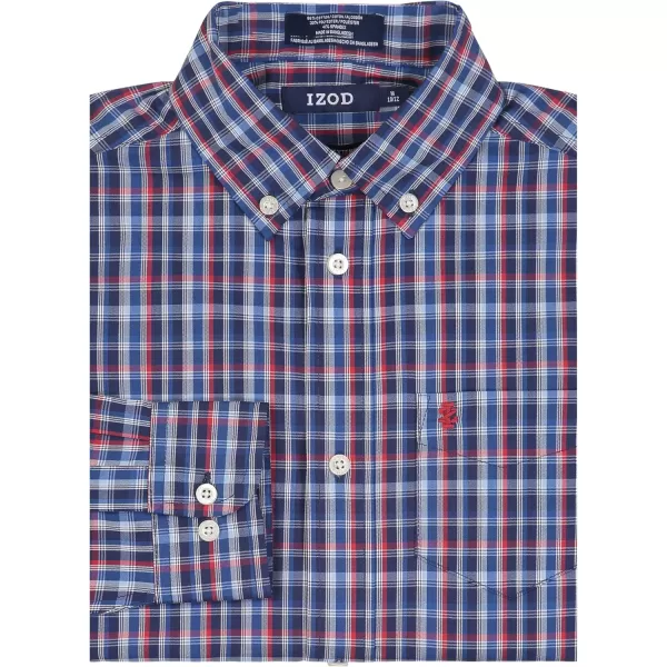 IZOD Boys' Long Sleeve Plaid Button-Down Dress Shirt